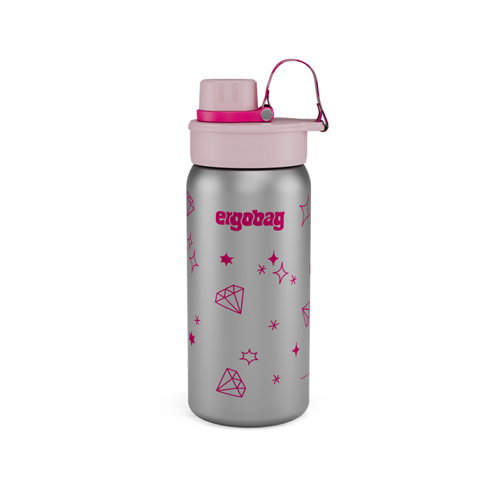 Детска метална бутилка за вода Glittery Steel, BPA-free, 500 мл | ergo-bags.bg